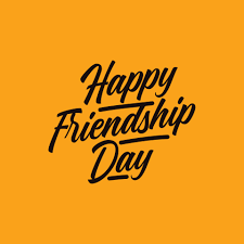 friendship day typography greeting card
