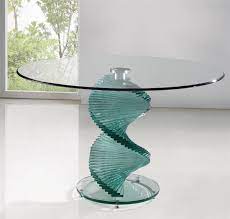 Twirl Clear Glass Dining Table Dining
