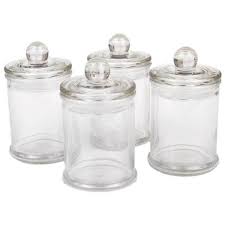 French Apothecary Glass Jar With Lid
