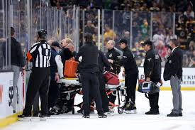penalty box incident during bruins game