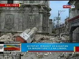 More images for lindol » Bp 20 Patay Mahigit 30 Sugatan Sa Magnitude 7 2 Na Lindol Sa Bohol At Cebu Video Dailymotion