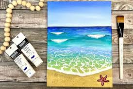 Easy Beach Painting With Acrylics For