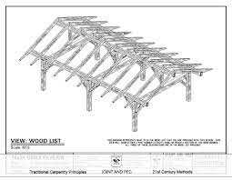 16x24 timber frame pavilion plan
