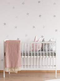Watercolor Stars Wall Stickers Grey