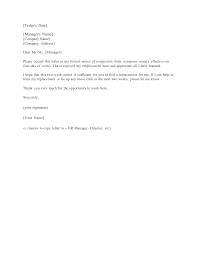 Download Standard Two 2 Weeks Notice Letter Template And Sample
