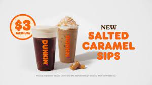 new salted caramel sips from dunkin