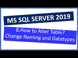 ms sql server 2019 how to alter table