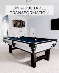 diy pool table makeover crafted by