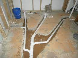basement bathroom vent and drain
