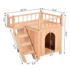 Shelter Aosom Com Wood Dog House
