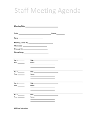 Top 5 Staff Meeting Agenda Templates Free To Download In Pdf