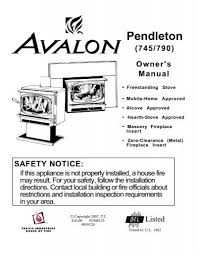 pendleton 745 790 owner s manual avalon