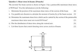 solved question 1 shear stress in