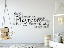home décor playroom rules wall sticker