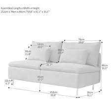 Modern Armless Loveseat Couch