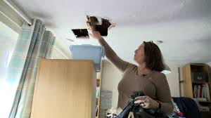 hole in her kitchen ceiling