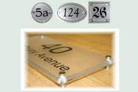 Acrylic Glass House Numbers Signs The