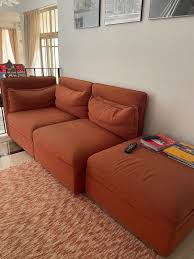 ikea modular sofa with lots of