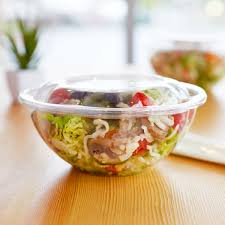Clear Compostable Plastic Salad Bowl