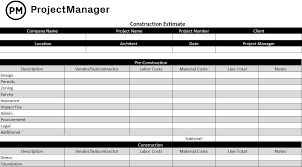 11 Free Excel Construction Templates