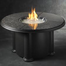 Create a welcoming space in your backyard with this round fire pit table that features a warm gray concrete top and a shadow black base for a traditional look. Top 15 Types Of Propane Patio Fire Pits With Table Buying Guide Home Stratosphere