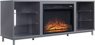 Mallorie Tv Stand With Fireplace Gray