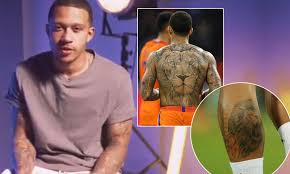 Memphis depay tattoo on hand. Former Manchester United Winger Depay Explains Tattoos Daily Mail Online