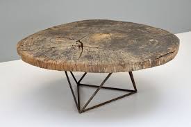 Tree Trunk Coffee Table With Geometric