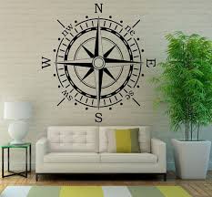 compass wall decal ocean navigation