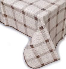 Typically tablecloths are made of cotton or other natural fibres, or fabrics made from man made or synthetic fibres. Amazon Com Decoser Heavy Duty Flannel Backed Vinyl Tablecloth With Flannel Backing Easy To Wipe Clean Oilcloth Waterproof Plastic Square Rectangle Brown Checkered 55x55 55x71 Inch Table Cover Everything Else