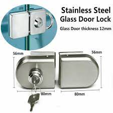 12mm Glass Door Lock Durable Stainless