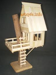 Popsicle Stick Tree House Creations