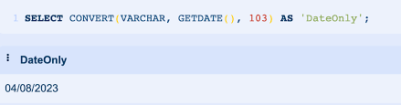 date format sql server