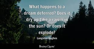 langston hughes what happens to a