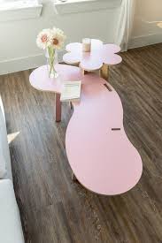 Pink Barbiecore Wavy Coffee Table Wavy