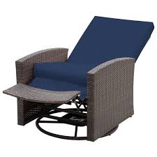 Outsunny Rattan Outdoor Swivel Recliner