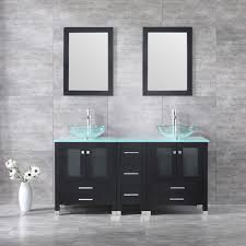 60inch bathroom vanity cabinet tempered