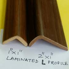 brown laminated wooden l profile size