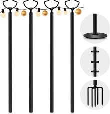3 In 1 String Light Poles For Hanging