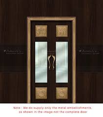 brown pooja room door designs for home