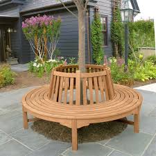 If you thought these benches required a custom building and assembly job, think again. Country Casual Teak Curved Tree Bench Windermere Circular Bench