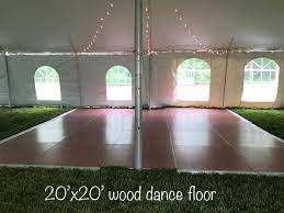 20x20 wood dance floor party event