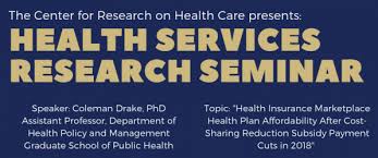 We did not find results for: Hsr Seminar Coleman Drake Phd Center For Research On Health Care University Of Pittsburgh