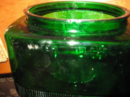 Large Green Glass Jar Container Water