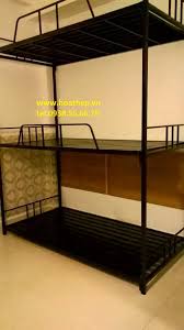 Giường 2, 3 tầng cung cấp cho các khu nhà trọ, KTX, quân đội, giá rẻ.
