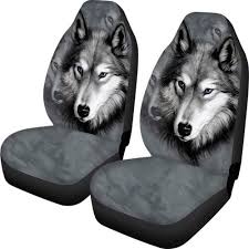 Chaqlin Grey Wolf Car Seat Cover Men