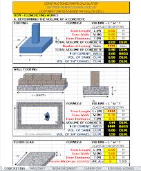 Construction Estimate Calculator Excel