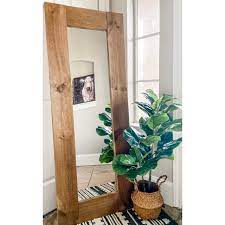 diy wooden farmhouse full length mirror