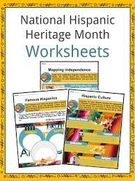 It recognizes the contributions and influence hispanics have had on the u.s. National Hispanic Heritage Month Facts Worksheets History For Kids