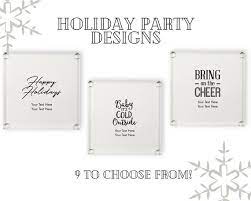 Custom Holiday Party Glass Coasters 9